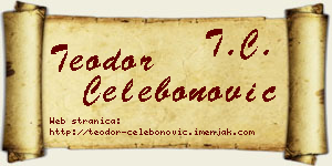 Teodor Čelebonović vizit kartica